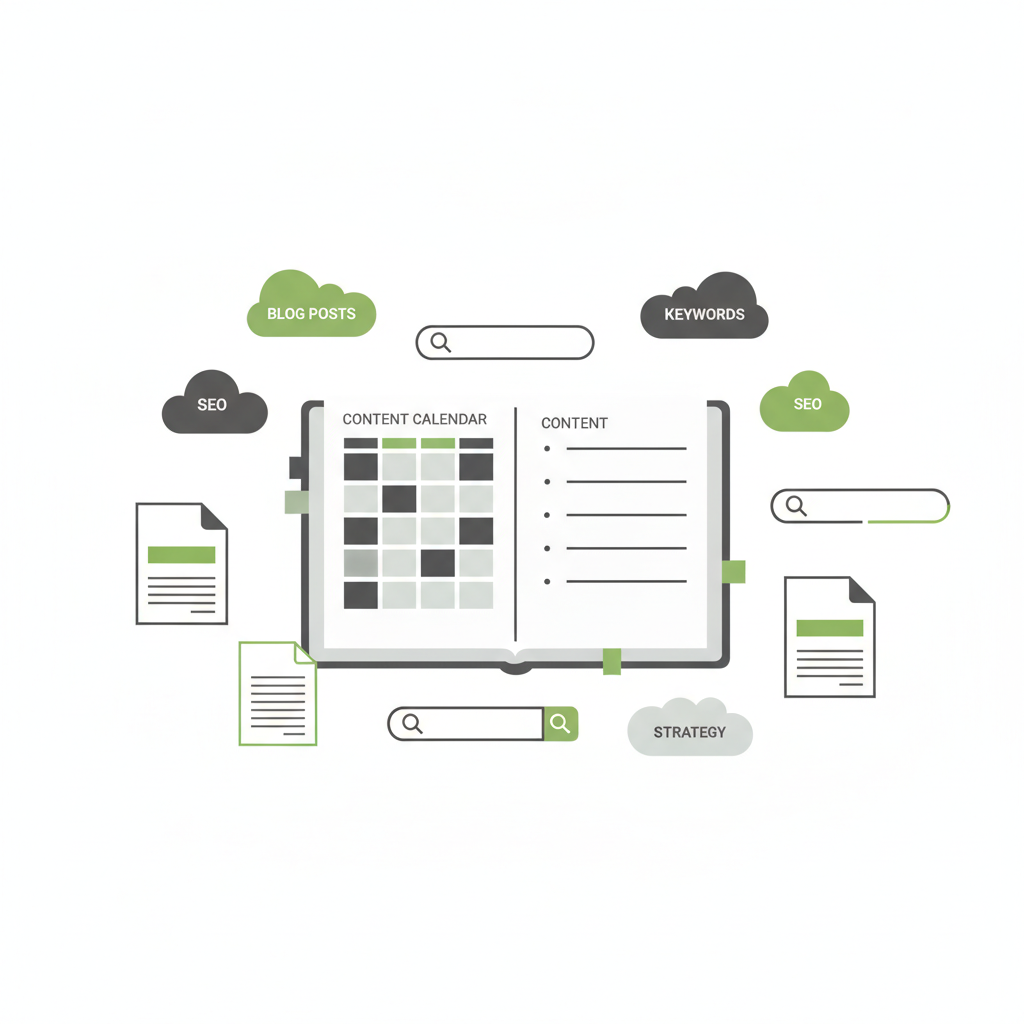 Illustration stratégie de contenu SEO